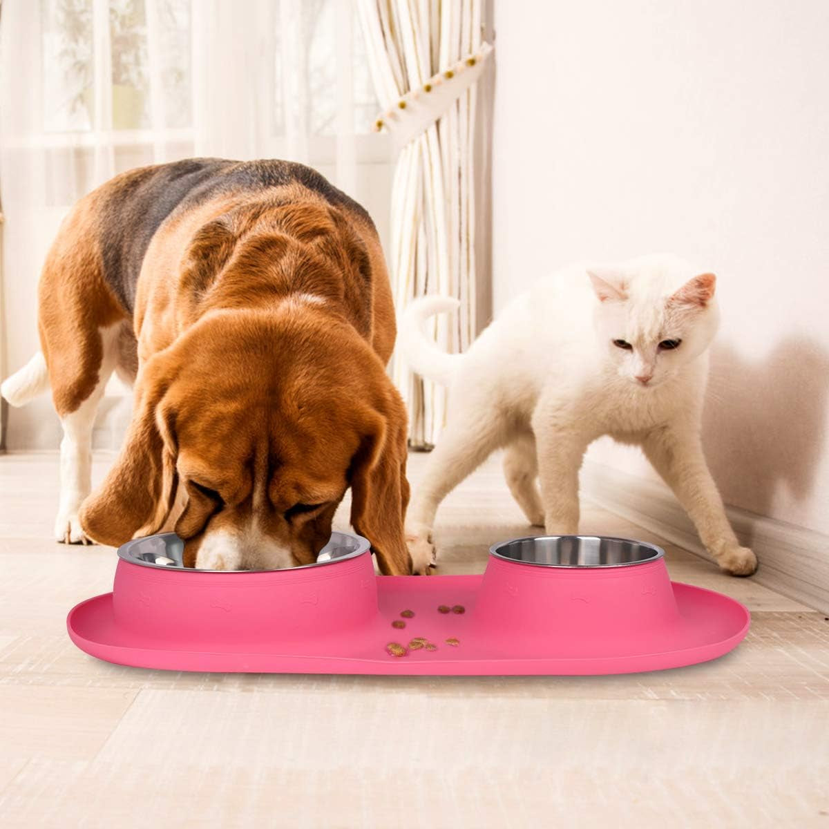 Dog/Cat Slow Feeder Bowl Insert, Slow down Pet Eating, Soft Silicone Slow Feeding for Small Medium Size, Perfect with Stainless Steel Plastic Glass Ceramic Dog Bowls