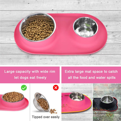 Dog/Cat Slow Feeder Bowl Insert, Slow down Pet Eating, Soft Silicone Slow Feeding for Small Medium Size, Perfect with Stainless Steel Plastic Glass Ceramic Dog Bowls